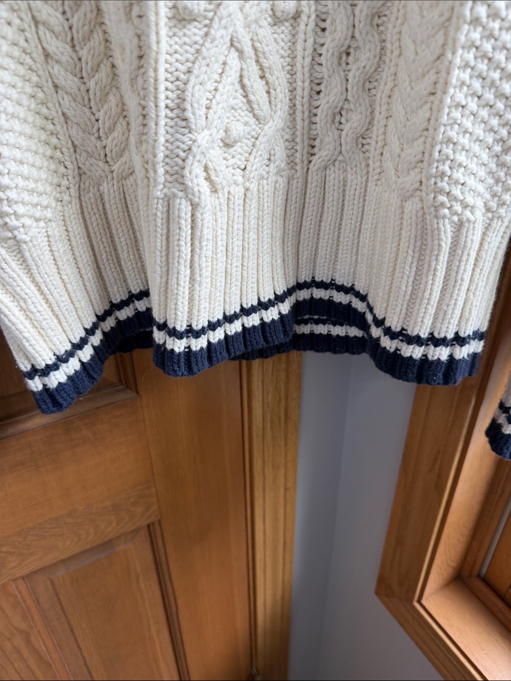 Vineyard Vines Tipped Island Fisherman Mock Neck Sweater Women’s Small - Picture 3 of 9